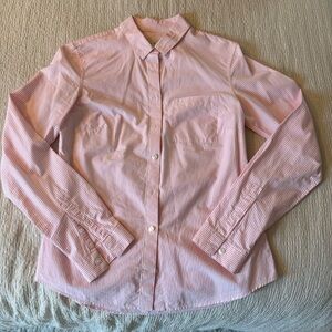 Jack Willis Pink Striped collar Button Up Top